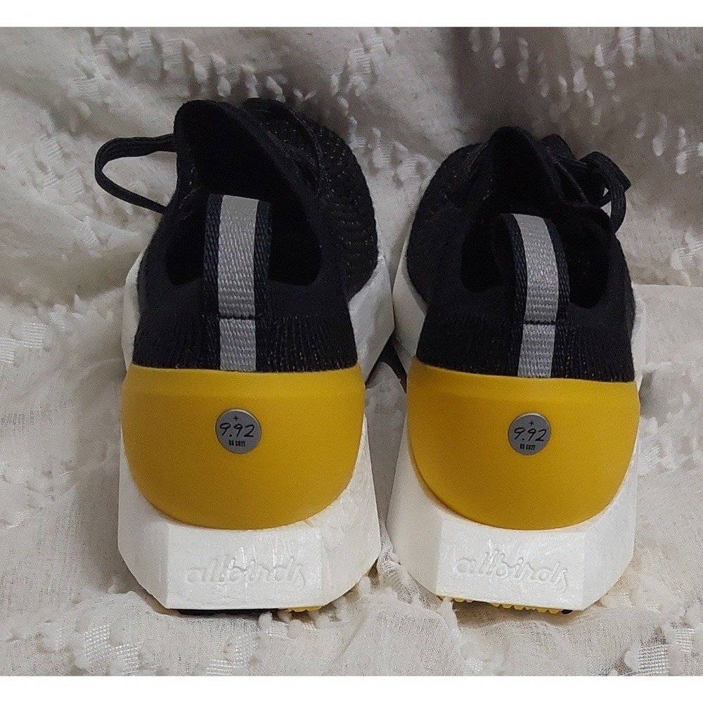 Allbirds Tree Flyer Running Shoes Black Yellow Women 7.5 Sustainable Sneakers - Picture 2 of 6